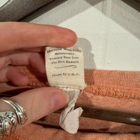 FITIGUES VTG crewneck sweatshirt orange rough edge cropped made in USA - Picture 5 of 5